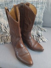Loblan brown leather cowboy