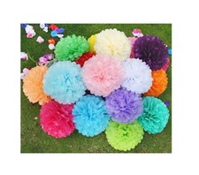 Mixed Tissue Paper Pompoms Pom Poms Hanging Wedding Party Decor 5,10,20 pack