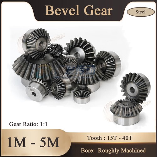 Bevel gear 15t 40t - 1m-5m,