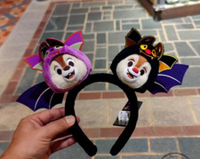 Authentic HKDL Hong Kong Disney Chip n Dale Plush Ears Headband Halloween 2024