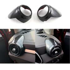 2X ABS Carbon Pattern Side Vent Outlet Trim Cover For MG ZS 2018-2024 RHD