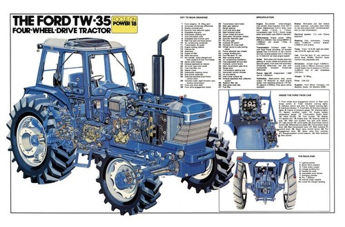Vintage ford tractor tw35 - vintage,