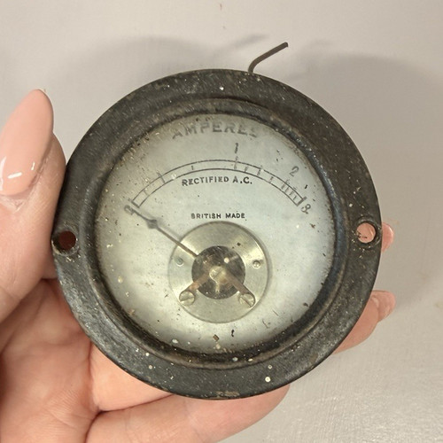 Vintage analogue panel ammeter - analogue,