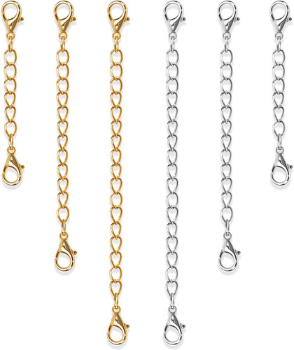 Pcs necklace extender silver - pcs,