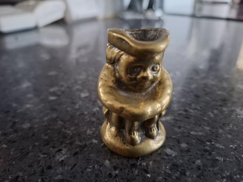 Small antique solid brass toby - antique,