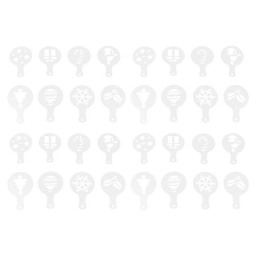 Pcs hot chocolate stencils - 32,