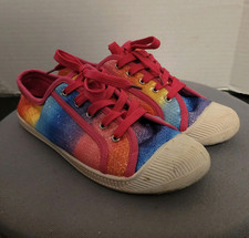 F&F Rainbow Sequin Sparkle Trainer Shoes Sneakers Size US Women's 8