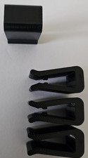4x Black Plastic U Clip Clamp