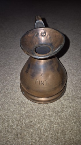 Antique copper half pint - copper,
