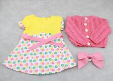 American Girl Dress Sweater Hair bow set for 18'' doll Kit Photographer Outfit