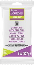 Super Sculpey UltraLight 8oz (227g) – White Polymer Clay, Lightweight