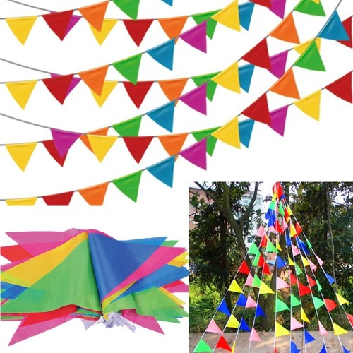 50m multi coloured 100 flags - 50m,