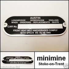 Classic Mini Chassis Plate