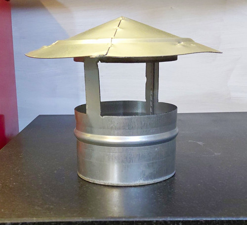 Silver metal chimney - chimney, cowl