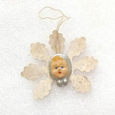 Vintage Christmas Ornament USSR  Press Sawdust Xmas Tree Antique Decor Snowflake