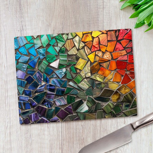 Fractured rainbow stain glass - rainbow,