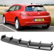 For VW Scirocco 2008-2017 5 Shark Fins Wing Rear Diffuser Bumper Spoiler Lip