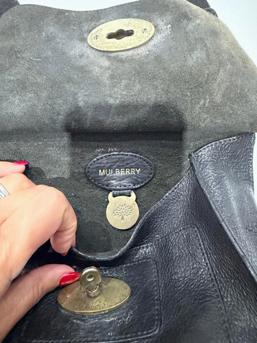 Mulberry black pebbled - black, leather