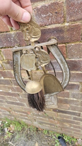Vintage brass fireside - brass,