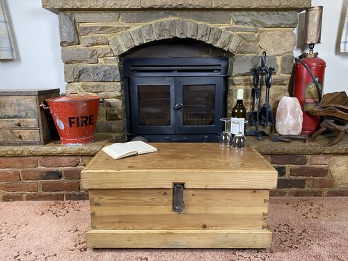 Old antique pine chest - old,