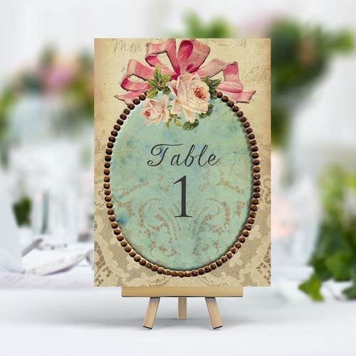 Wedding table numbers pretty - table,