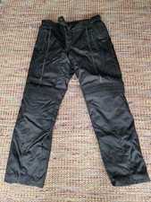 Frank Thomas - Black Motorbike Trousers - Textile Waterproof. Women's XL 32 x 28