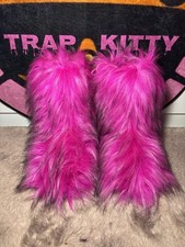 Pink Faux Fur Kawaii Y2K Yeti