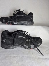 Ecco Ladies Black  Suede Leather Trainers Size UK 5 EU 38 Very Good Condition