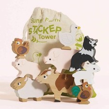 Farmyard Stacking Animals & Bag - Le Toy Van