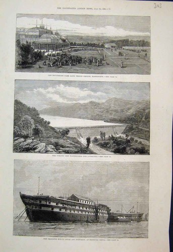 Original old antique print - antique,