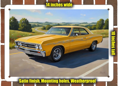 Metal sign 1967 chevrolet - metal,