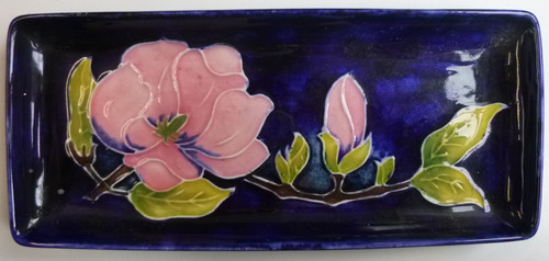 Moorcroft magnolia tray dish - moorcroft,