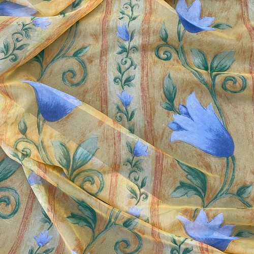 10m blue tulips voile - 10m,