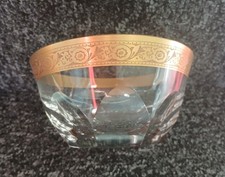 Moser Crystal Bowl Bon-bon Dish  Decorated Gold Rim Band