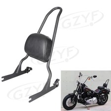 Detachable Rear Sissy Bar Backrest w/ Pad Fit Harley Fatboy Sofitail 06-12 Black