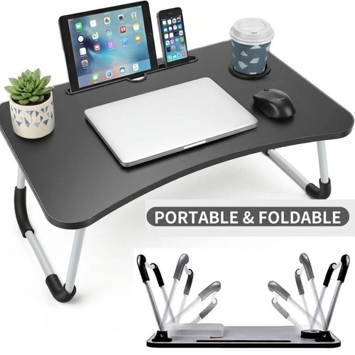 Folding laptop bed table cup - laptop,