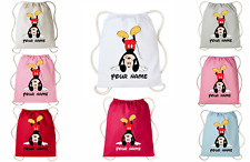 Personalised Your Name Mickey Mouse Drawstring Bag Back To School Rucksack Bags