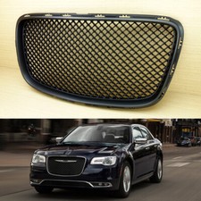 Fit Chrysler 300 300C Front Upper Grill Grille Bentley Style 2015+ Matte Black