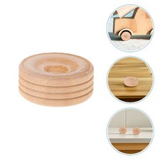 10 Pcs Wooden Wheels Mini