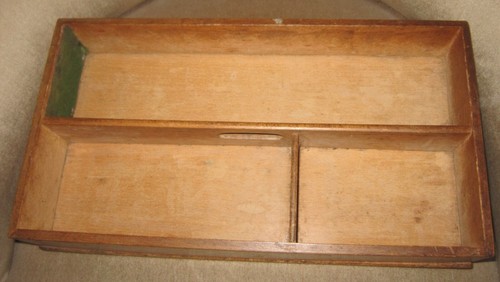 Antique wooden cutlery tray - antique,