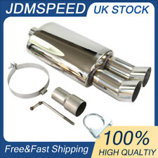 Twin Stainless Steel Tip Performance Exhaust Muffler Back Box LMO 003 Universal 