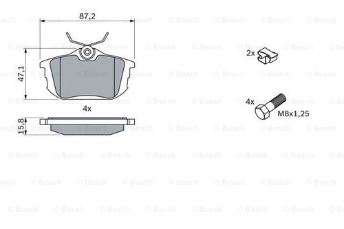 Rtg rear brake pads set - brake,