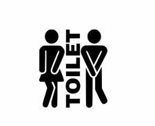 Toilet Door Sign Sticker