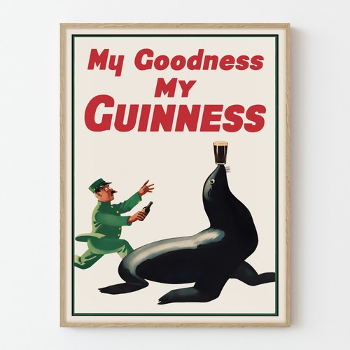 Vintage guinness poster seal - vintage,