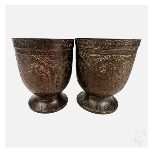 Pair antique indian bronze - pair,