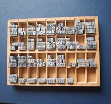 Metal Letterpress Printers Type. Imprint Shadow 24pt. Alphabet + Numbers & Etc