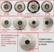 SR  BIKE GEAR FREEWHEELS &