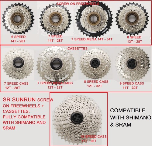 Bike gear freewheels - sr,