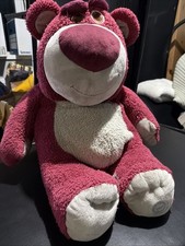 DISNEY PIXAR XL Lotso Strawberry Scented Bear Plush Toy Soft Stuffed Animal