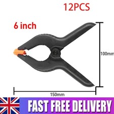 12 X Large Spring Clamps 6 " Set Heavy Duty Market Tarpaulin Quick Grip Clips